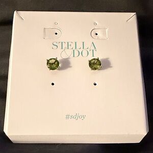 Stella & Dot Olive Green Stud Earrings